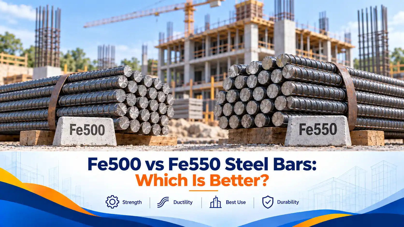 Fe500 vs Fe550 TMT Steel Bars: Which Is Better for You?